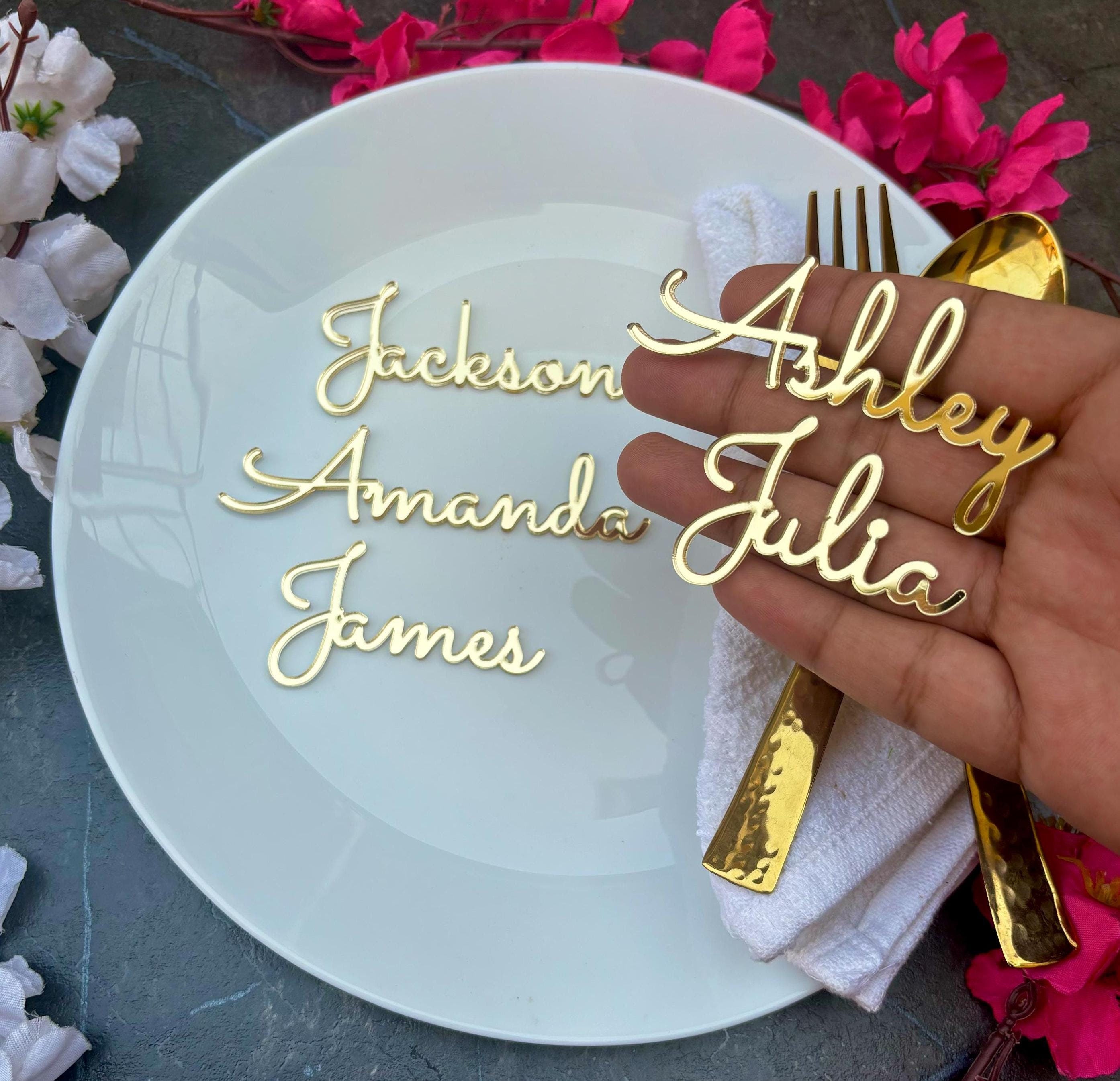 Laser Cut Acrylic Wedding Place Cards: Personalized Reception Decor