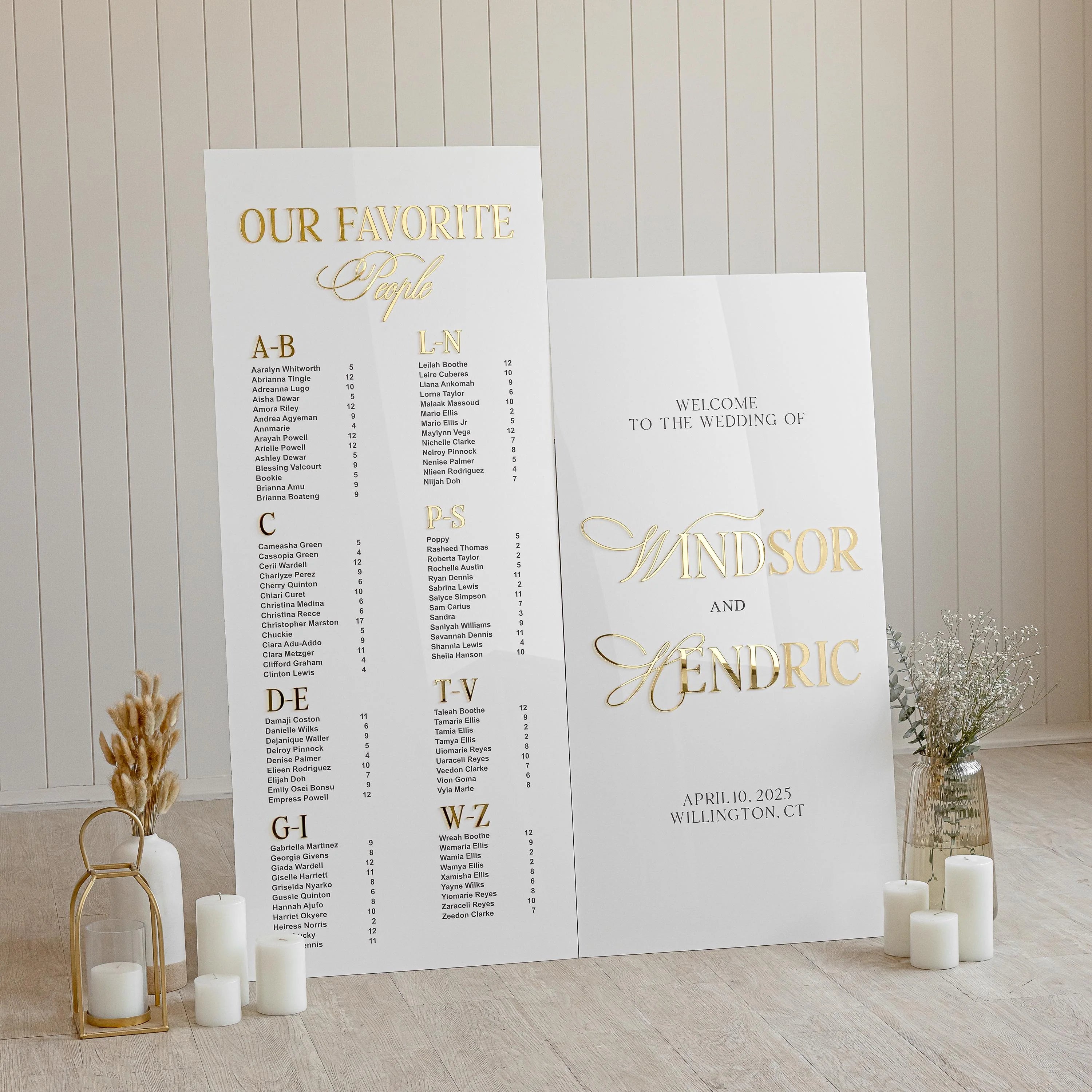 Mirror Gold Menu Card