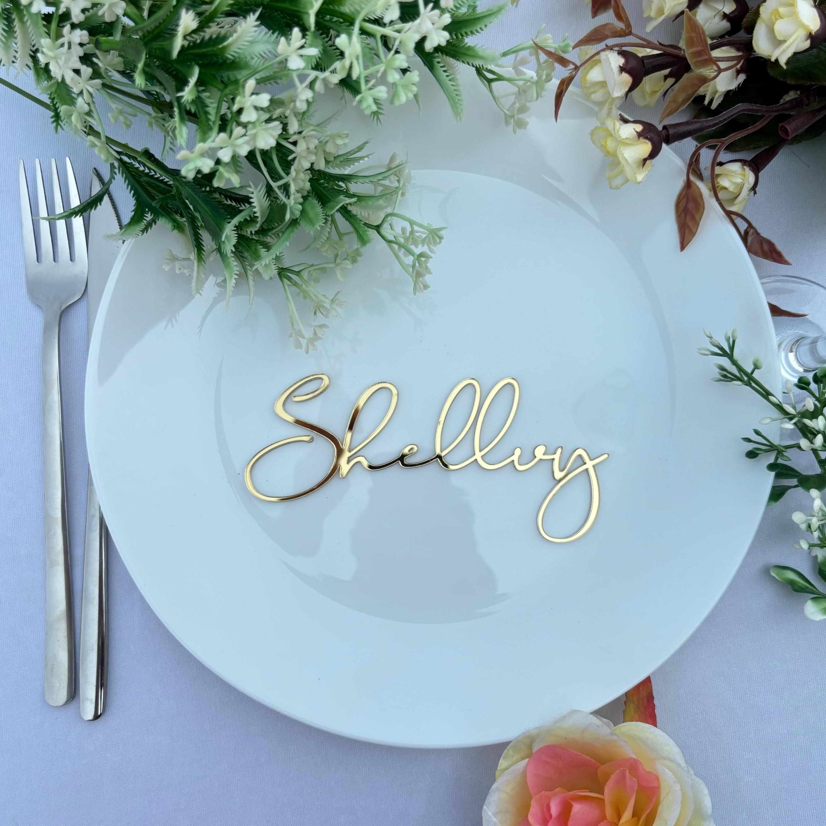 Laser Cut Acrylic Wedding Place Cards: Personalized Reception Seating