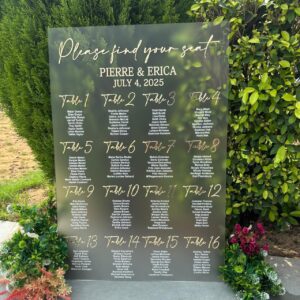 Seating Chart Sign