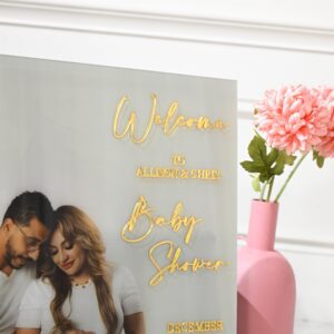 Wedding Welcome Sign with Picture, Welcome Sign Wedding, Wedding Picture Sign, Acrylic Photo Wedding Welcome Sign, Photo Wedding Sign