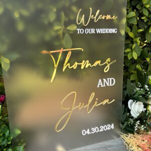 3D Acrylic Frosted Wedding Welcome Sign, Wedding Welcome Sign, Frosted Acrylic Welcome Sign, Acrylic Wedding Sign, Wedding Signage